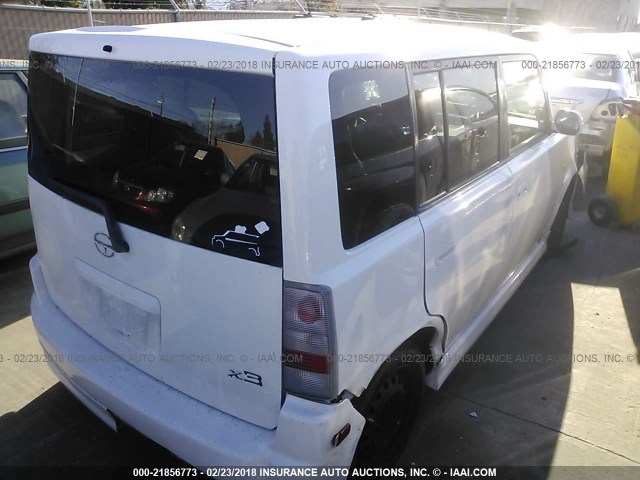 JTLKT324064083548 - 2006 TOYOTA SCION XB WHITE photo 4