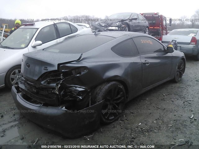 KMHHU6KJ4EU117706 - 2014 HYUNDAI GENESIS COUPE 3.8L GRAY photo 4