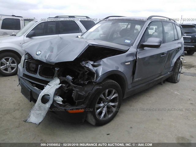 WBXPC9C4XAWJ33570 - 2010 BMW X3 XDRIVE30I GRAY photo 2