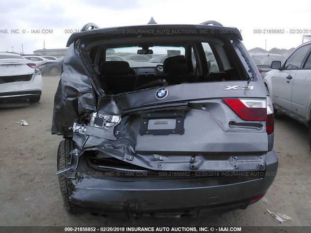 WBXPC9C4XAWJ33570 - 2010 BMW X3 XDRIVE30I GRAY photo 6