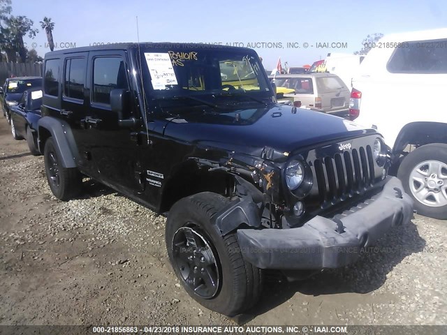 1C4HJWDG3FL760845 - 2015 JEEP WRANGLER UNLIMITE SPORT BLACK photo 1