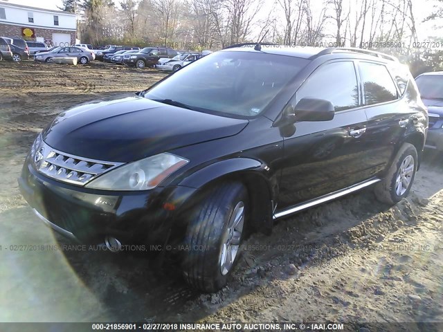 JN8AZ08W77W627647 - 2007 NISSAN MURANO SL/SE/S BLACK photo 2