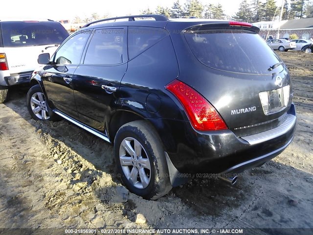 JN8AZ08W77W627647 - 2007 NISSAN MURANO SL/SE/S BLACK photo 3