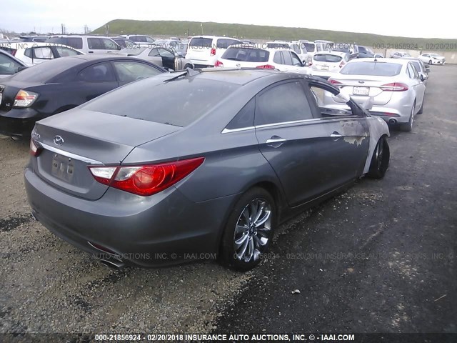 5NPEC4ACXBH225321 - 2011 HYUNDAI SONATA SE/LIMITED GRAY photo 4