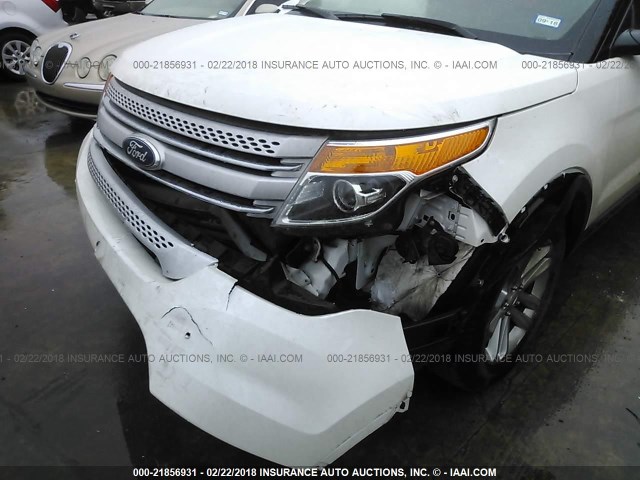 1FM5K7D80FGB24676 - 2015 FORD EXPLORER XLT WHITE photo 6