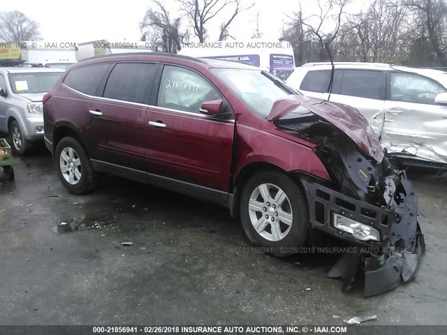 1GNKVGED1BJ210366 - 2011 CHEVROLET TRAVERSE LT BURGUNDY photo 1