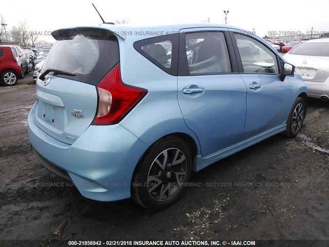 3N1CE2CP6FL445053 - 2015 NISSAN VERSA NOTE S/S PLUS/SV/SL/SR BLUE photo 4