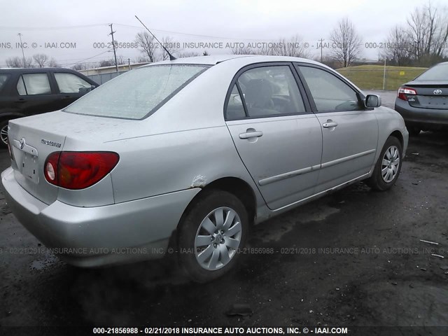 1NXBR32E73Z155131 - 2003 TOYOTA COROLLA CE/LE/S SILVER photo 4