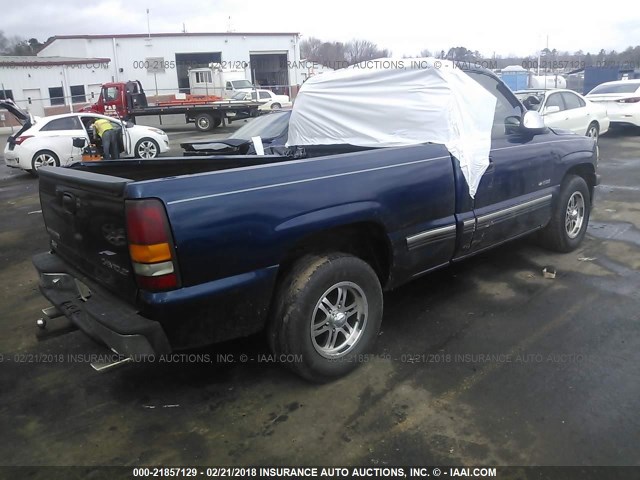 1GCEC14T6YZ223593 - 2000 CHEVROLET SILVERADO C1500 Dark Blue photo 4