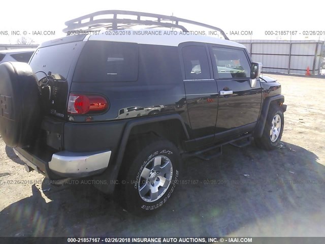 JTEBU11F170025453 - 2007 TOYOTA FJ CRUISER BLACK photo 4