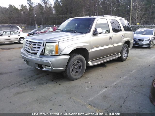 1GYEK63N52R319039 - 2002 CADILLAC ESCALADE LUXURY ვერცხლისფერი ფოტო 2