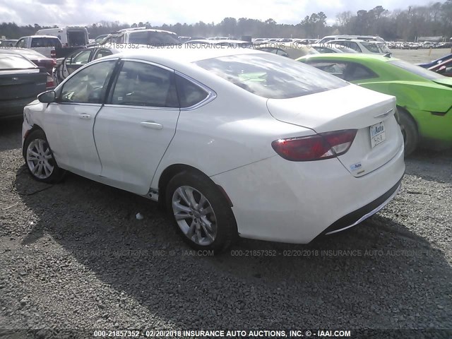 1C3CCCAB6FN722756 - 2015 CHRYSLER 200 LIMITED WHITE photo 3