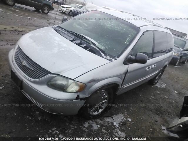 2C8GP64L11R244182 - 2001 CHRYSLER TOWN & COUNTRY LIMITED SILVER photo 2