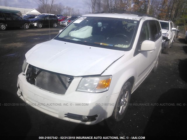 2D4RN5D14AR159834 - 2010 DODGE GRAND CARAVAN SXT WHITE photo 2