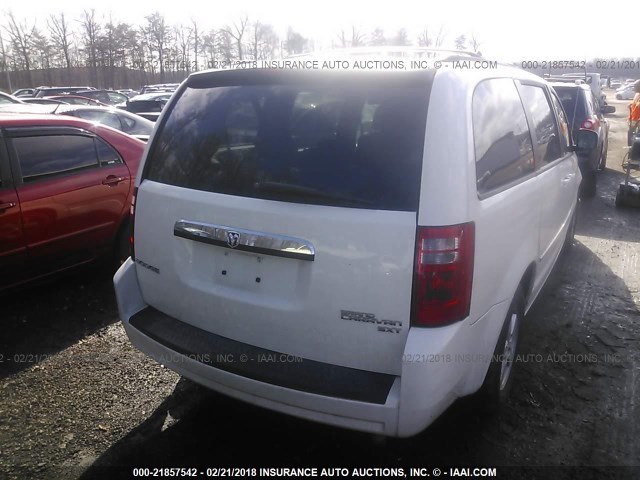 2D4RN5D14AR159834 - 2010 DODGE GRAND CARAVAN SXT WHITE photo 4