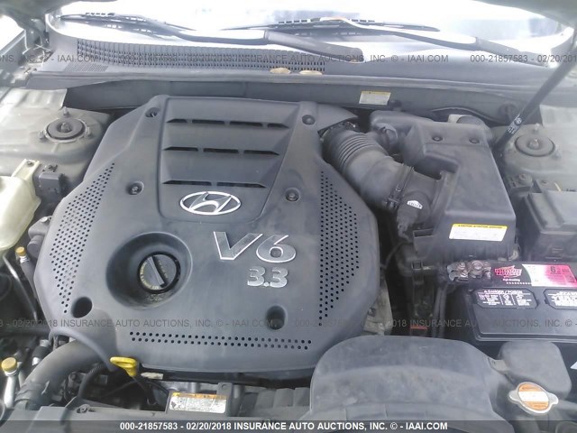 5NPEU46F48H361808 - 2008 HYUNDAI SONATA SE/LIMITED GRAY photo 10