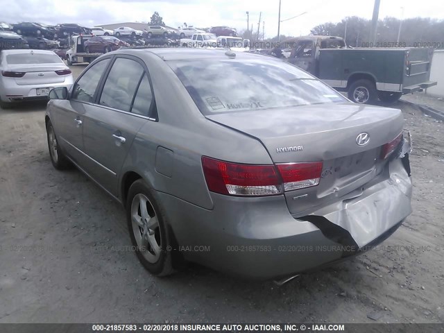 5NPEU46F48H361808 - 2008 HYUNDAI SONATA SE/LIMITED GRAY photo 3