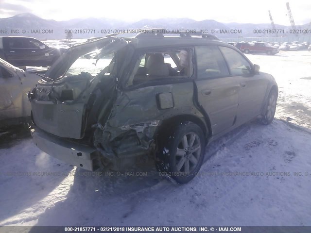 4S4BP62C967361155 - 2006 SUBARU LEGACY OUTBACK 2.5I LIMITED GREEN photo 4