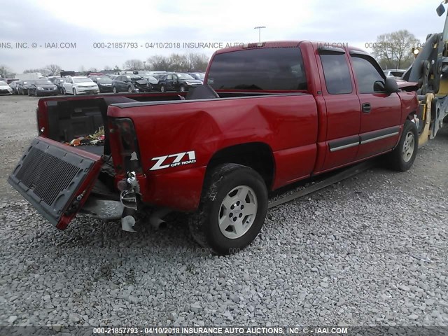 1GCEK19V16Z126540 - 2006 CHEVROLET SILVERADO K1500 RED photo 4