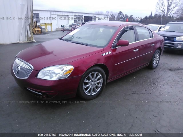 1G4HJ5EM3BU119810 - 2011 BUICK LUCERNE CXL RED photo 2