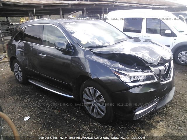 5FRYD3H40GB011154 - 2016 ACURA MDX TECHNOLOGY GRAY photo 1