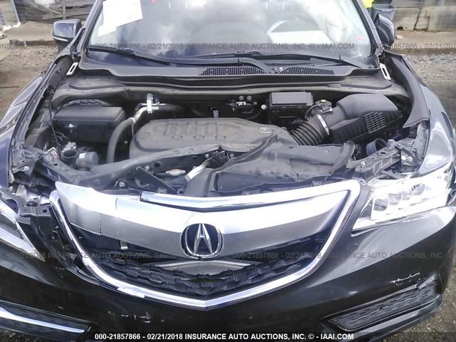 5FRYD3H40GB011154 - 2016 ACURA MDX TECHNOLOGY GRAY photo 10