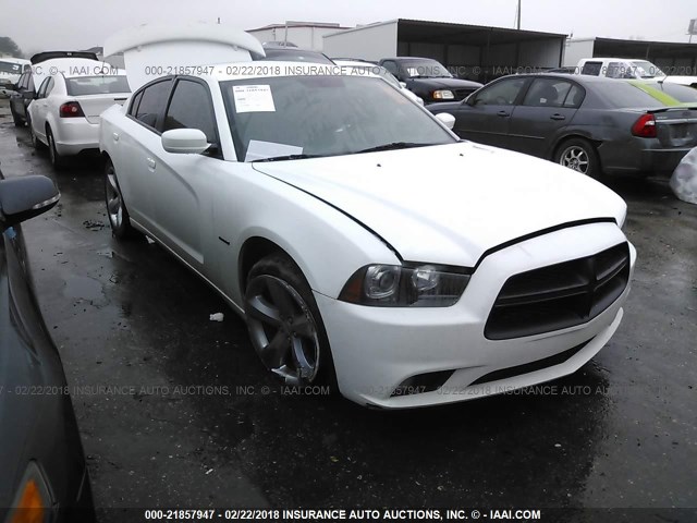 2C3CDXCT4DH611624 - 2013 DODGE CHARGER R/T WHITE photo 1