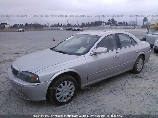 1LNHM86S04Y630103 - 2004 LINCOLN LS SILVER photo 2