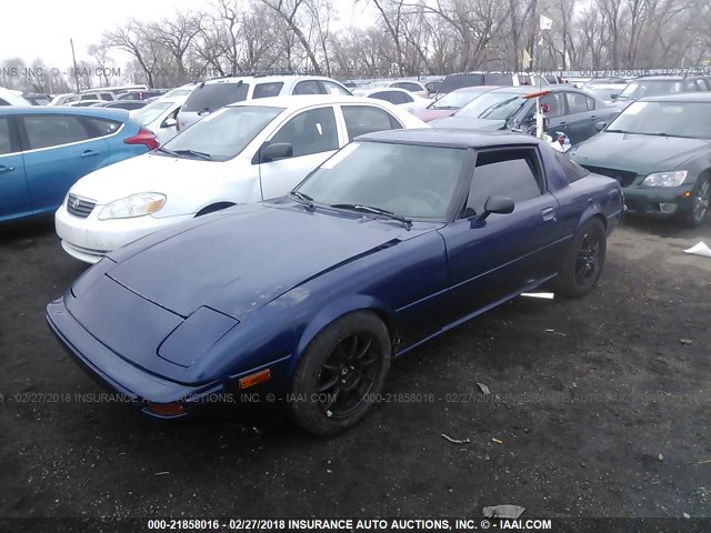 JM1FB3311D0762902 - 1983 MAZDA RX7 BLUE photo 2