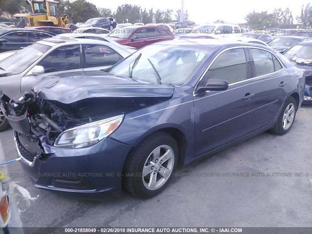 1G11B5SL8FF292515 - 2015 CHEVROLET MALIBU LS BLUE photo 2