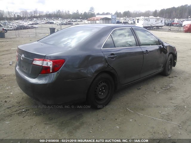 4T1BF1FK4CU514593 - 2012 TOYOTA CAMRY SE/LE/XLE GRAY photo 4