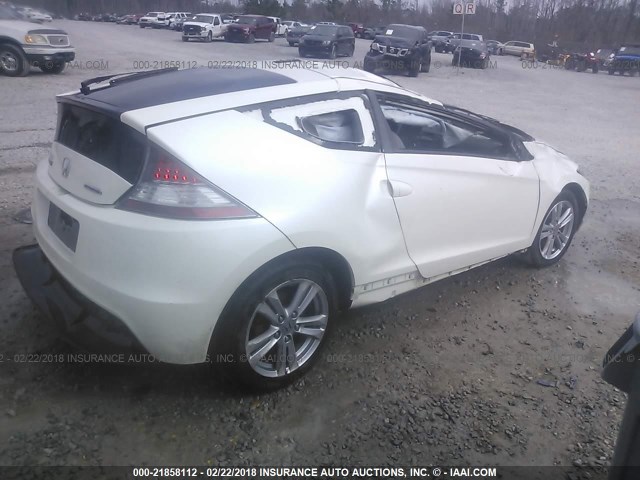 JHMZF1D64BS006481 - 2011 HONDA CR-Z EX WHITE photo 4