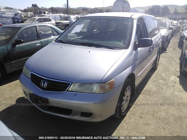 5FNRL18562B027048 - 2002 HONDA ODYSSEY LX Light Blue photo 2