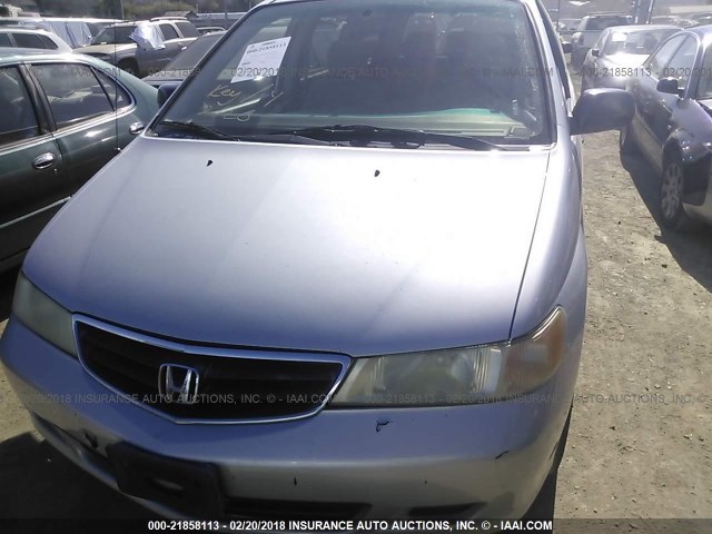 5FNRL18562B027048 - 2002 HONDA ODYSSEY LX Light Blue photo 6