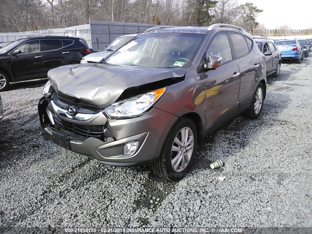 KM8JU3ACXDU555079 - 2013 HYUNDAI TUCSON GLS/LIMITED BROWN photo 2