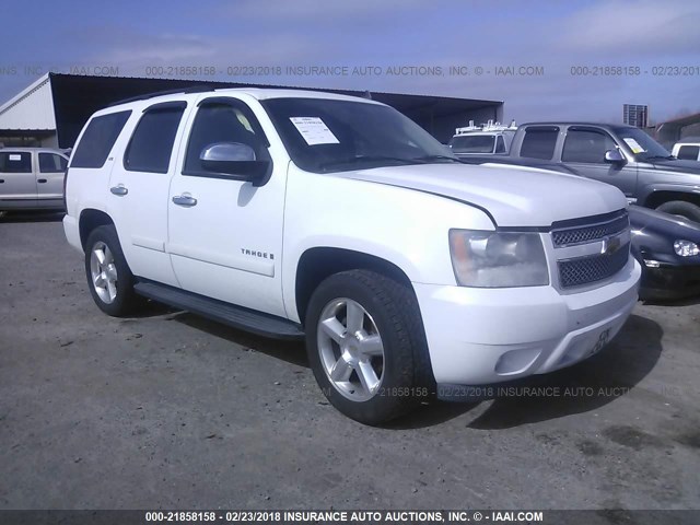 1GNFC13J27R290377 - 2007 CHEVROLET TAHOE C1500 WHITE photo 1