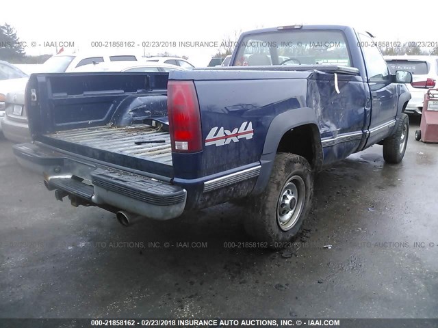 1GTHK34R8YR136181 - 2000 GMC SIERRA K3500 BLUE photo 4