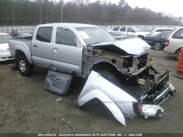3TMLU4EN8CM081389 - 2012 TOYOTA TACOMA DOUBLE CAB ვერცხლისფერი ფოტო 1
