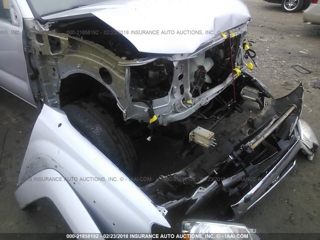 3TMLU4EN8CM081389 - 2012 TOYOTA TACOMA DOUBLE CAB ვერცხლისფერი ფოტო 6