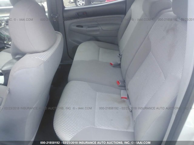 3TMLU4EN8CM081389 - 2012 TOYOTA TACOMA DOUBLE CAB SILVER photo 8