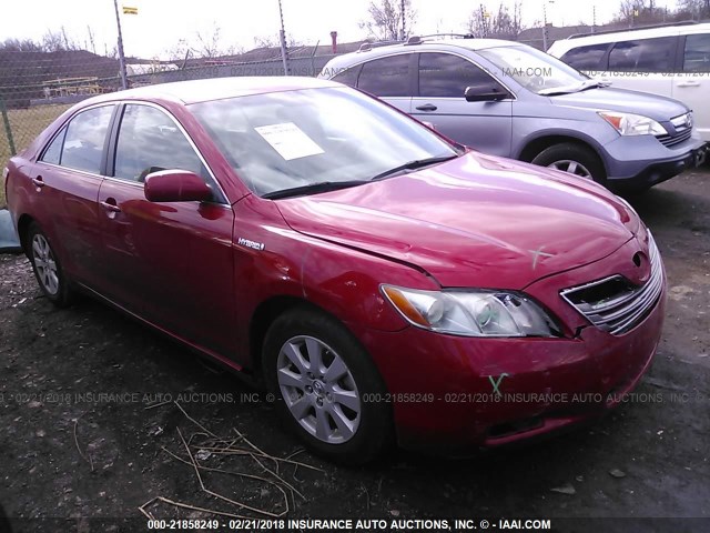 4T1BB46K98U057123 - 2008 TOYOTA CAMRY HYBRID RED photo 1