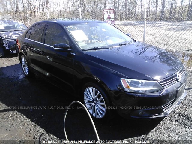 3VWLP7AJ7DM236976 - 2013 VOLKSWAGEN JETTA SEL BLACK photo 1