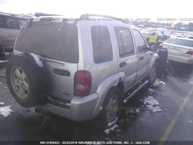 1J4GL58K14W144758 - 2004 JEEP LIBERTY LIMITED SILVER photo 4