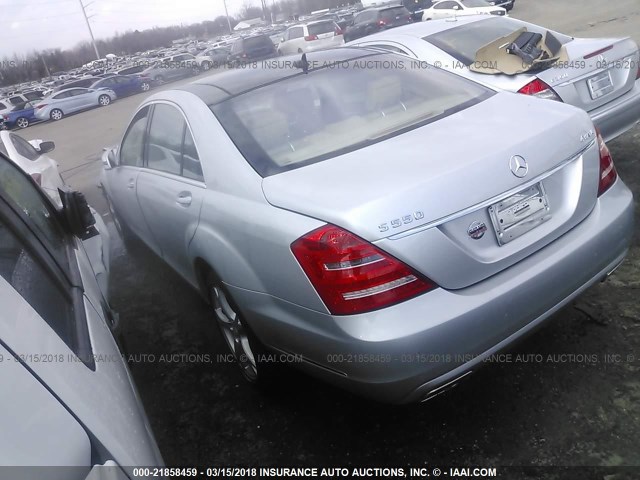 WDDNG9EB2DA506452 - 2013 MERCEDES-BENZ S 550 4MATIC SILVER photo 3