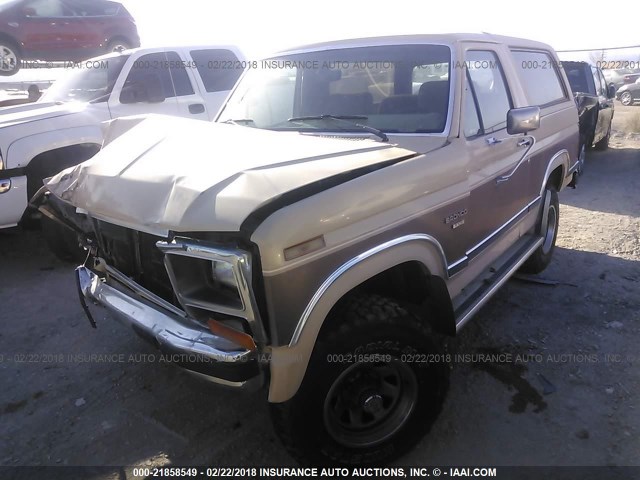 1FMDU15N7GLA79042 - 1986 FORD BRONCO U100 Champagne photo 2