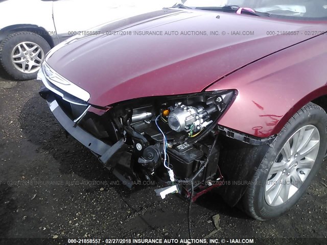 1C3CCBCG5DN520880 - 2013 CHRYSLER 200 LIMITED MAROON photo 6