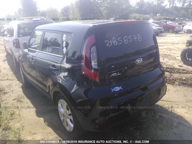 KNDJP3A55G7857377 - 2016 KIA SOUL + BLACK photo 3