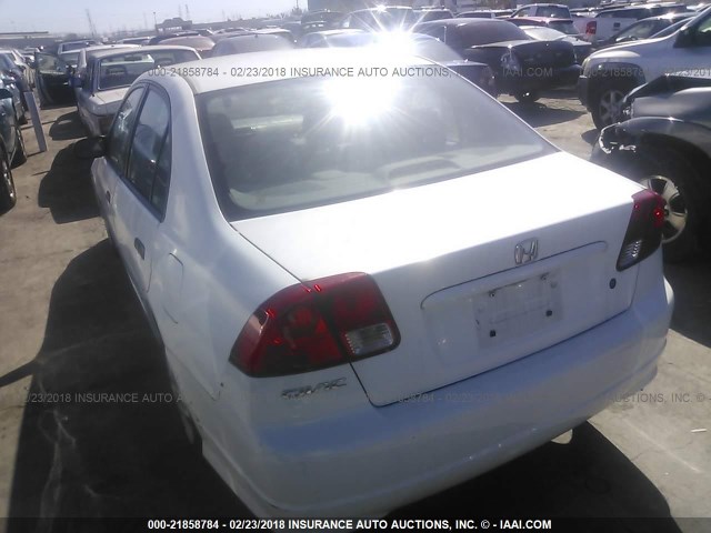 2HGES16324H555591 - 2004 HONDA CIVIC DX VP WHITE photo 3