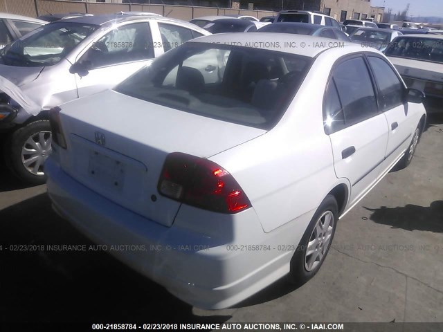 2HGES16324H555591 - 2004 HONDA CIVIC DX VP WHITE photo 4