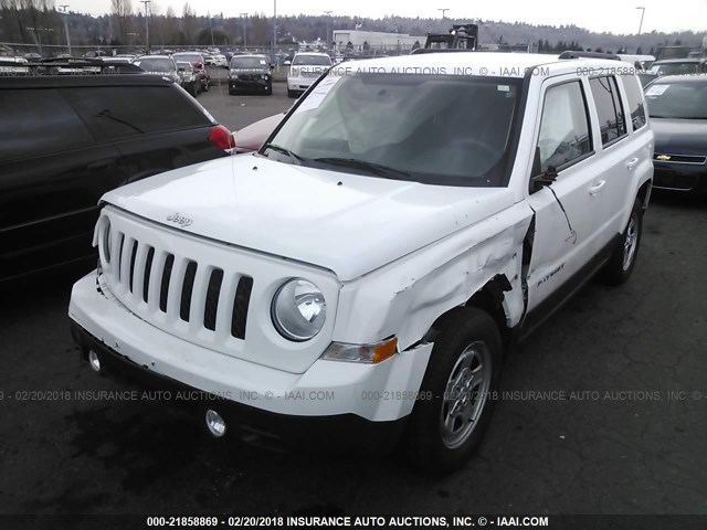 1C4NJRBB1ED924582 - 2014 JEEP PATRIOT SPORT WHITE photo 2